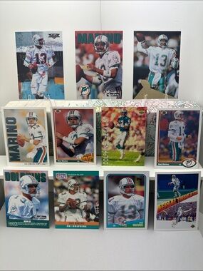 Dan Marino Dolphins Vintage 11 card lot